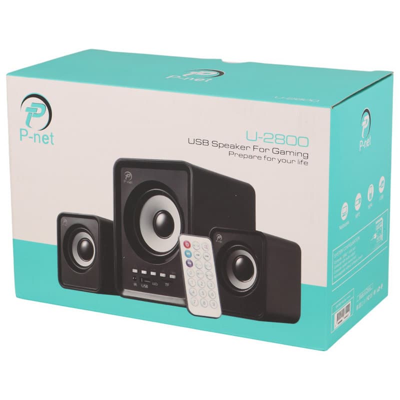 اسپیکر دسکتاپ پی نت U-2800BT ریموت کنترل — تصویر ۲