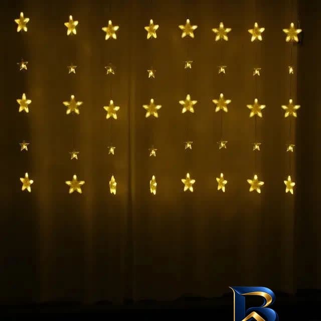 ریسه ال ای دی طرح پرده کوچک و بزرگ مدل ستاره — تصویر ۶