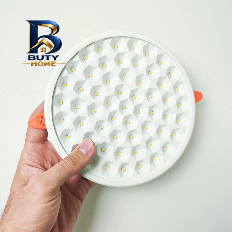 چراغ سقفی ال ای دی ۲۴ وات دیپلمات مدل زنبوری فنر سایزشو — تصویر ۸