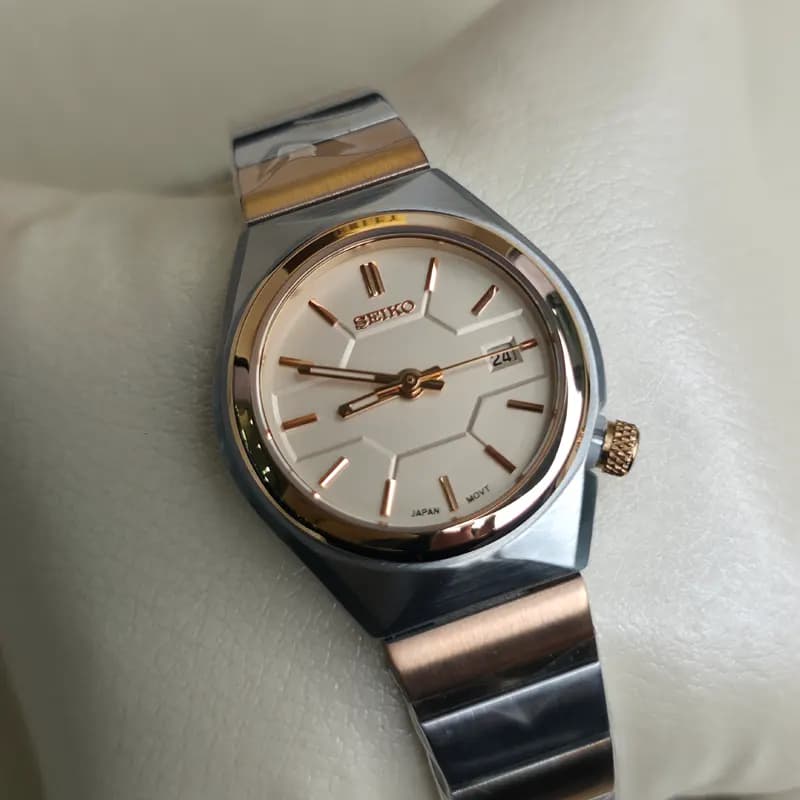 ساعت مچی اورجینال زنانه سیکو جنرال ژاپن نقره ای رزگلد شامپاینی مدل 1111G — تصویر ۵