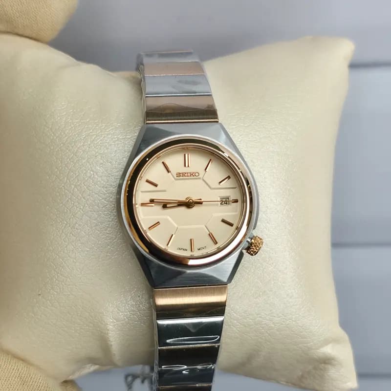 ساعت مچی اورجینال زنانه سیکو جنرال ژاپن نقره ای رزگلد شامپاینی مدل 1111G — تصویر ۸