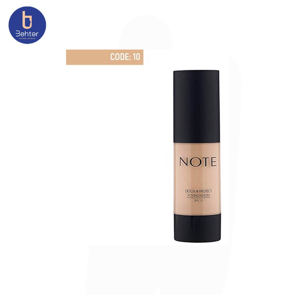 کرم پودر پمپی دکوتکس پرفت شماره 10 نوت Note Detox And Protect Foundation10