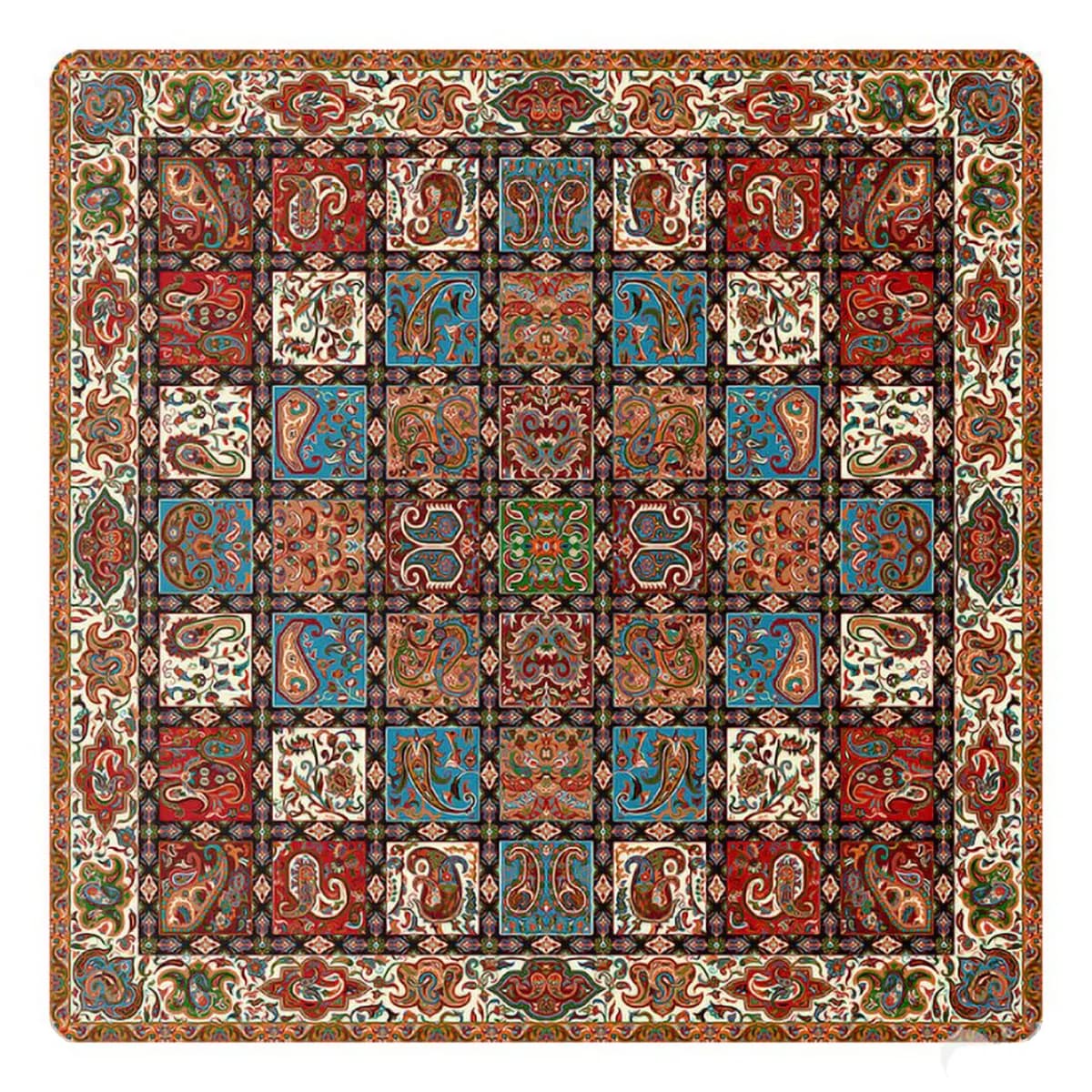 رومیزی ترمه مربع طرح امپراطور کد 332