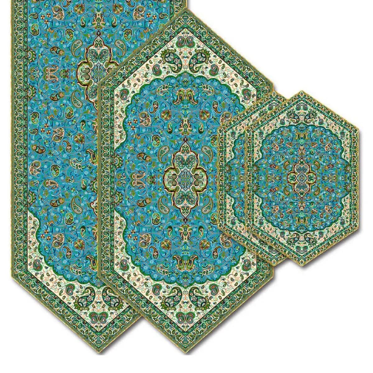 ست 4 تکه ترمه طرح شاه عباسی کد 323