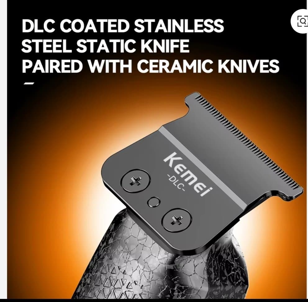 ماشین اصلاح و خط زن حرفه‌ای کیمی مدل Kemei KM-1687 تیغه DLC و سرامیک موتور ۵ وات ۸۰۰۰ دور اصل و اورجینال — تصویر ۲
