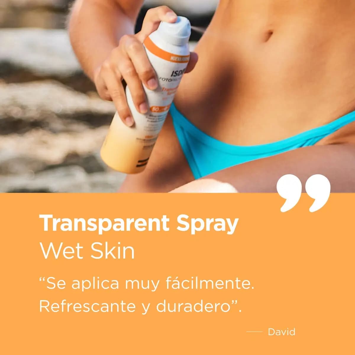 اسپری ضد آفتاب شفاف بدن پوست خیس SPF 50 ایزدین ۲۵۰میل — تصویر ۴