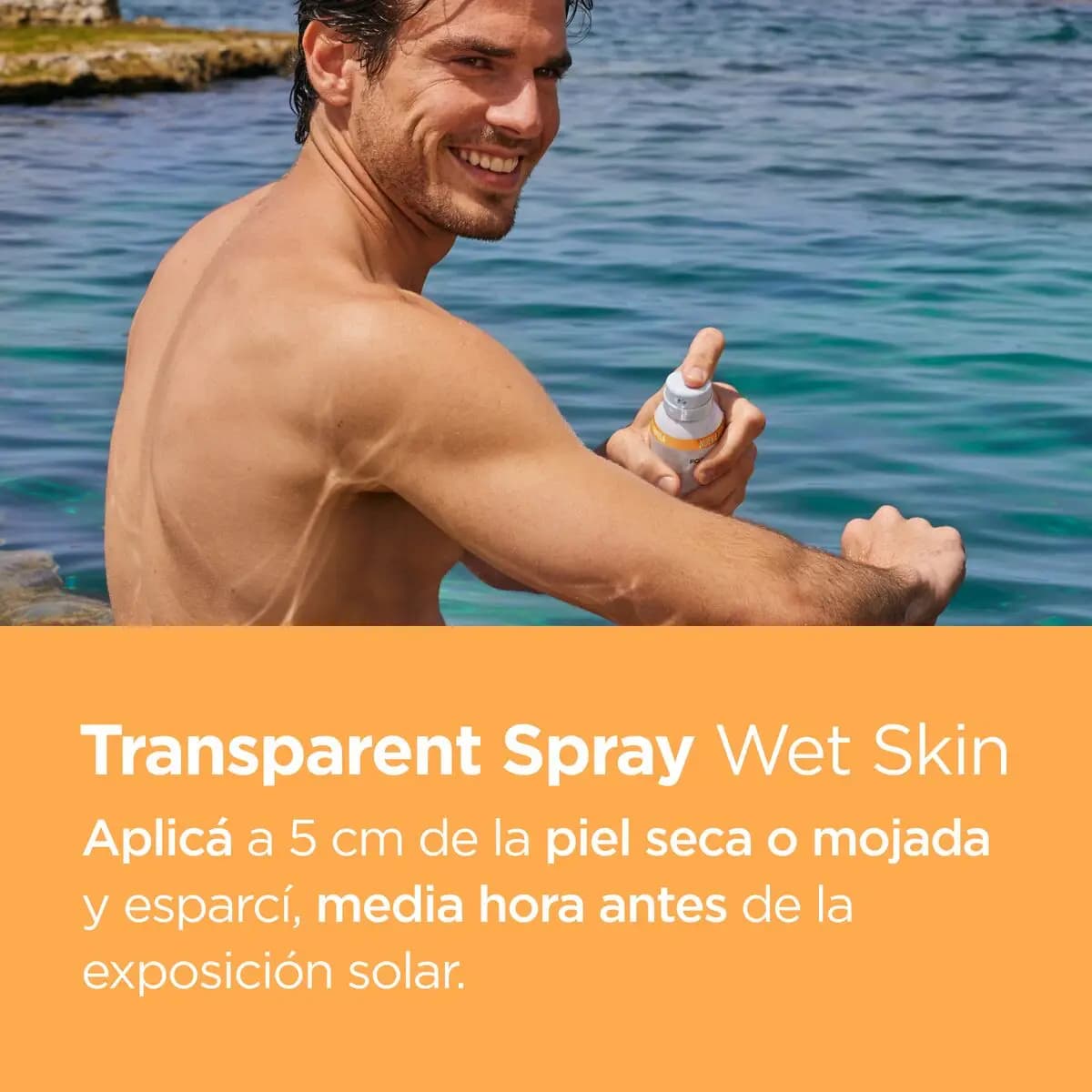 اسپری ضد آفتاب شفاف بدن پوست خیس SPF 50 ایزدین ۲۵۰میل — تصویر ۳