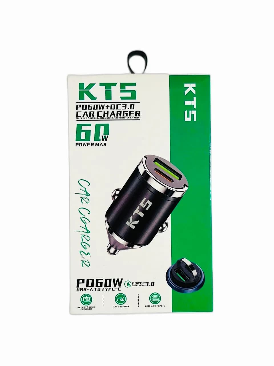 شارژر فندکی KTS 222 توان 60 وات — تصویر ۲