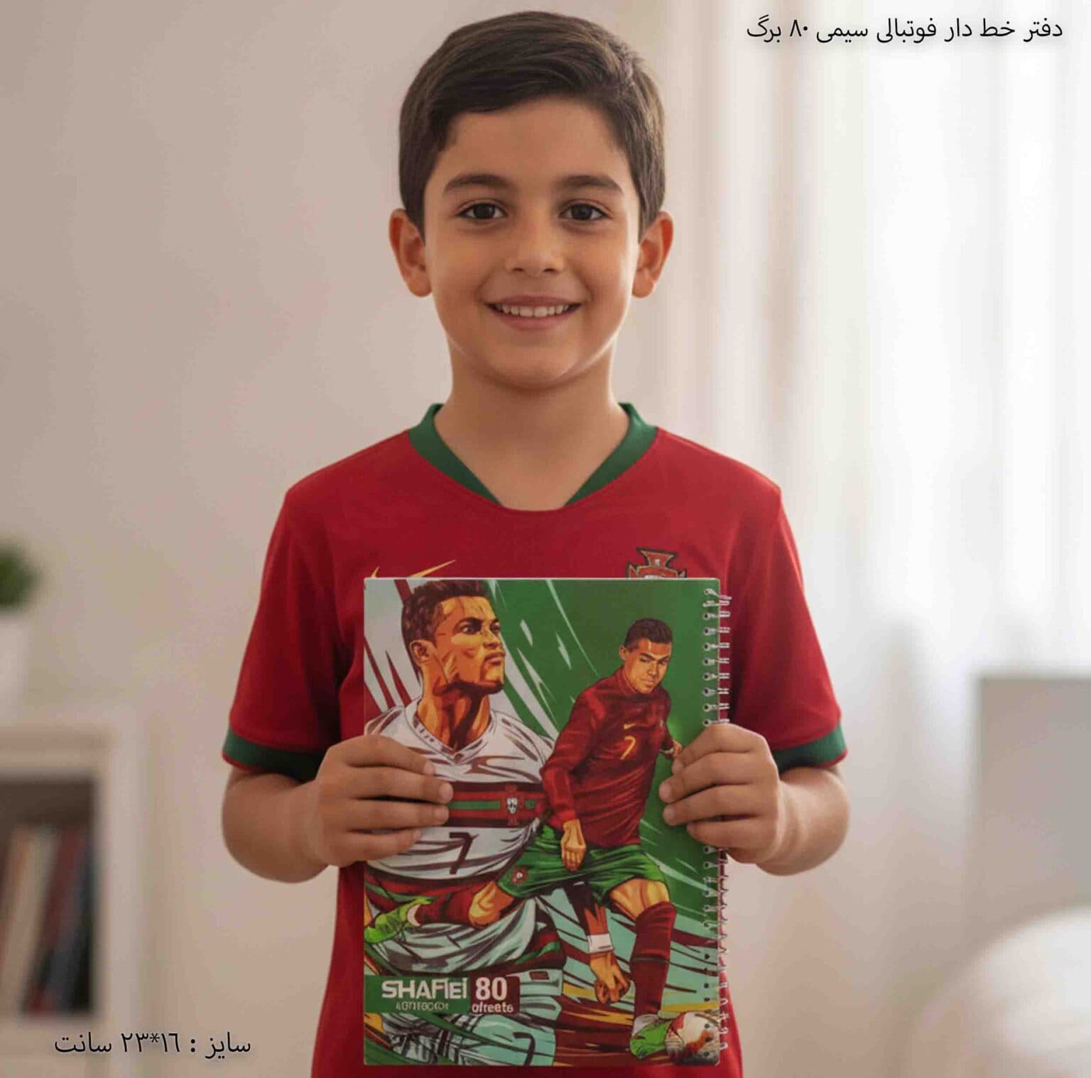 دفتر خط دار فوتبالی سیمی 80 برگ — تصویر ۳