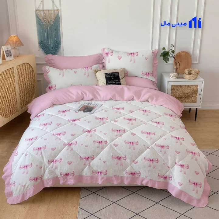 روتختی پاپیونی چین دار صورتی