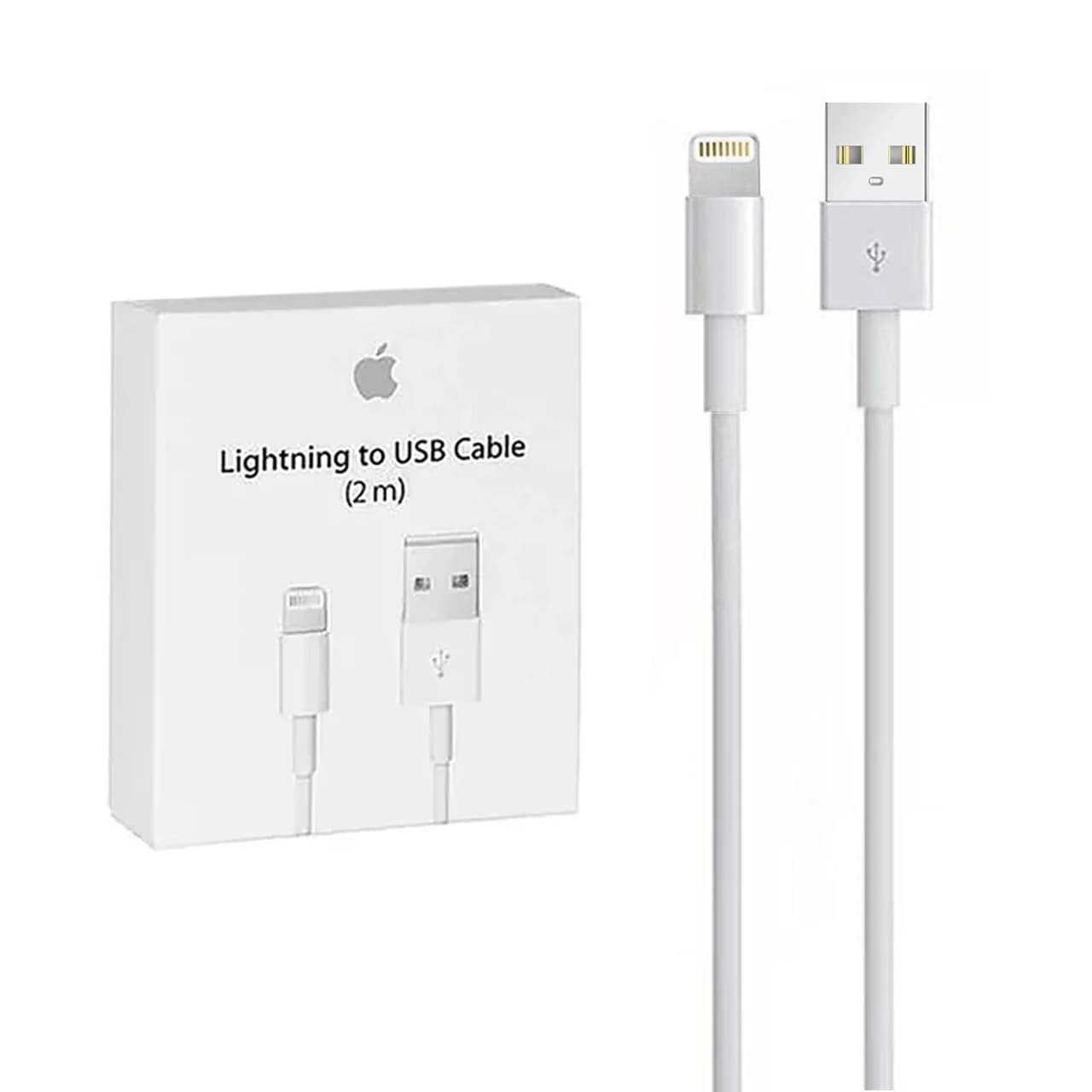 کابل شارژ 2 متری آیفون مدل MD819ZM/A پک دار – سفید (گارانتی شش ماهه نیکان همراه)