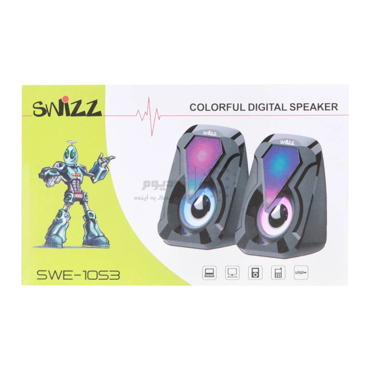 اسپیکر دسکتاپ دو تکه Swizz مدل RYL – SWE-1053 — تصویر ۶