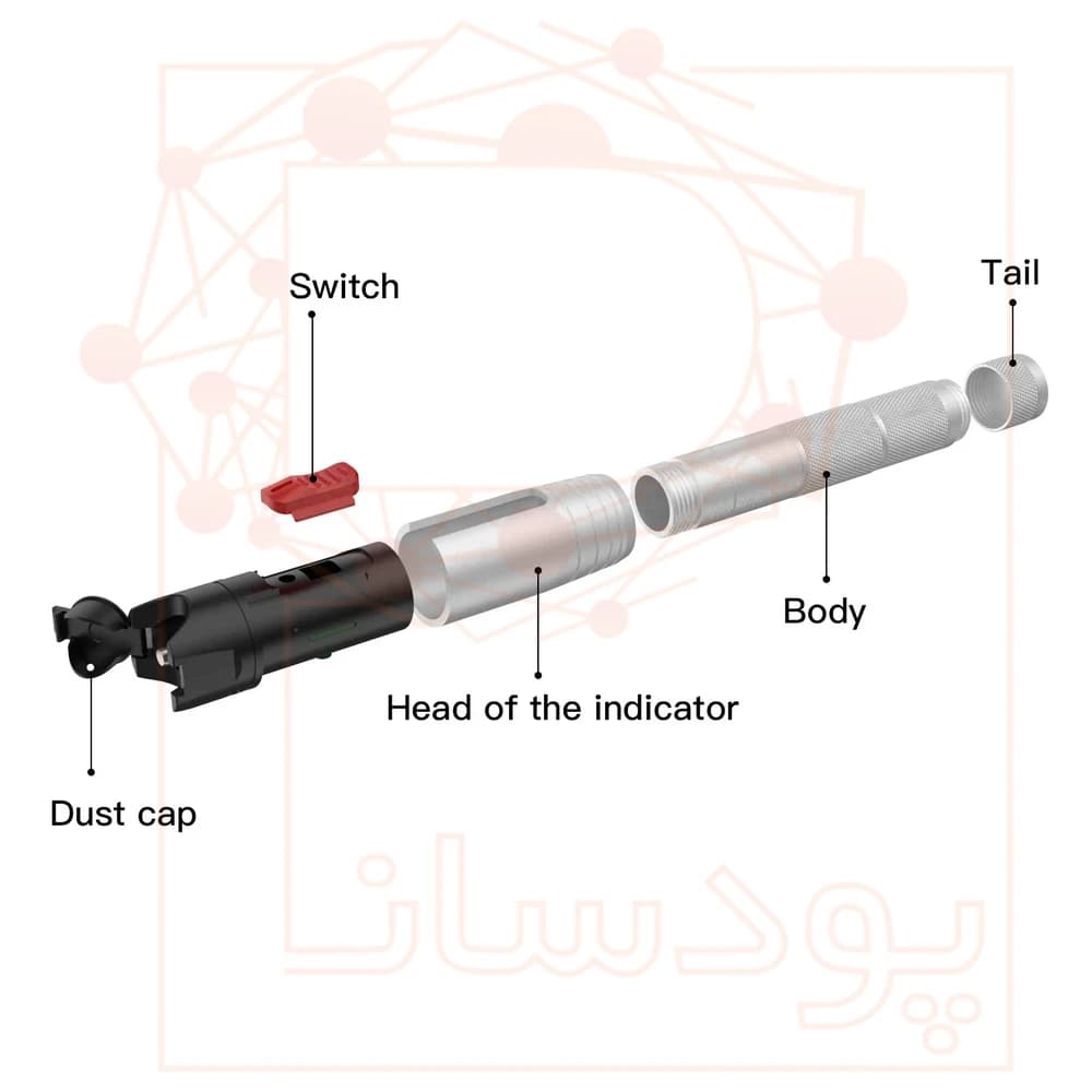 قلم فیبر نوری VFL نویافا 10 کیلومتری مدل NOYAFA NF-904 | با گارانتی ۱۲ ماهه — تصویر ۴