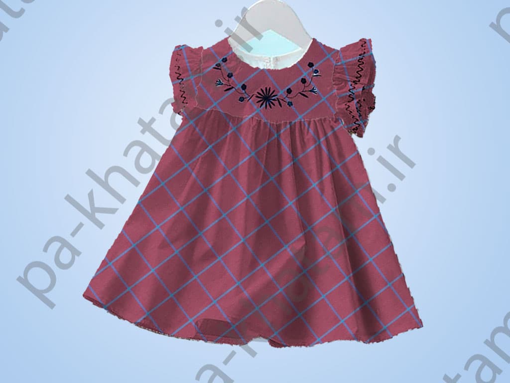پارچه چهارخانه پنجره ای قرمز (پارچه چهارخانه متوسط عرض 1.5 متر) — تصویر ۷