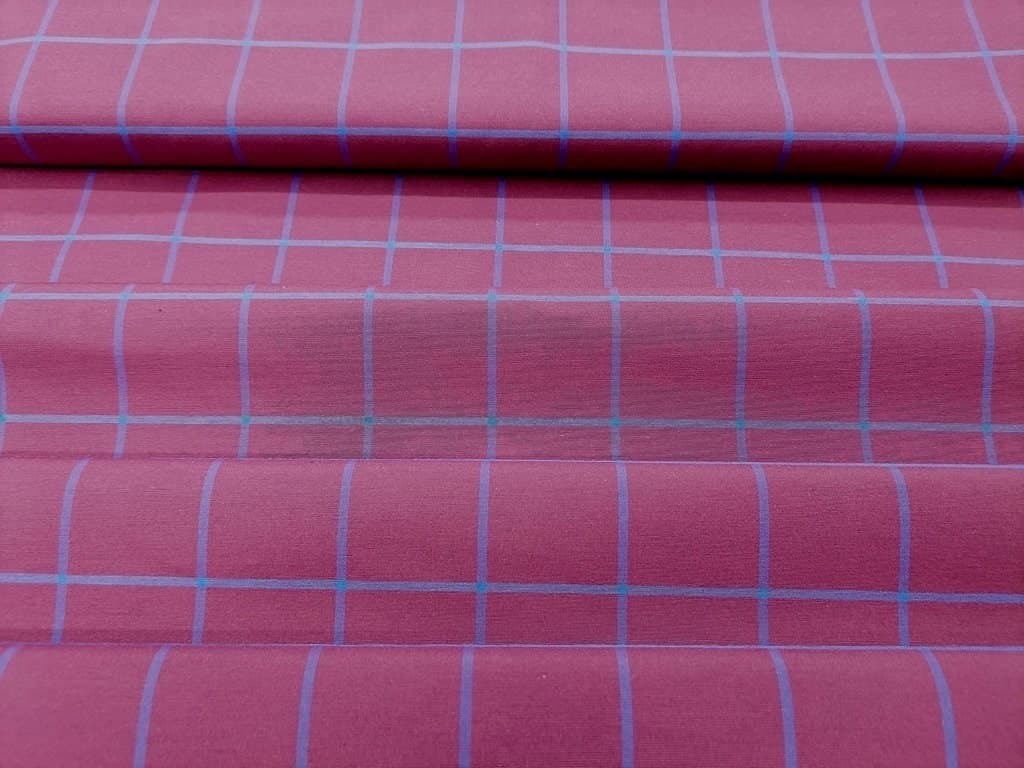 پارچه چهارخانه پنجره ای قرمز (پارچه چهارخانه متوسط عرض 1.5 متر) — تصویر ۵
