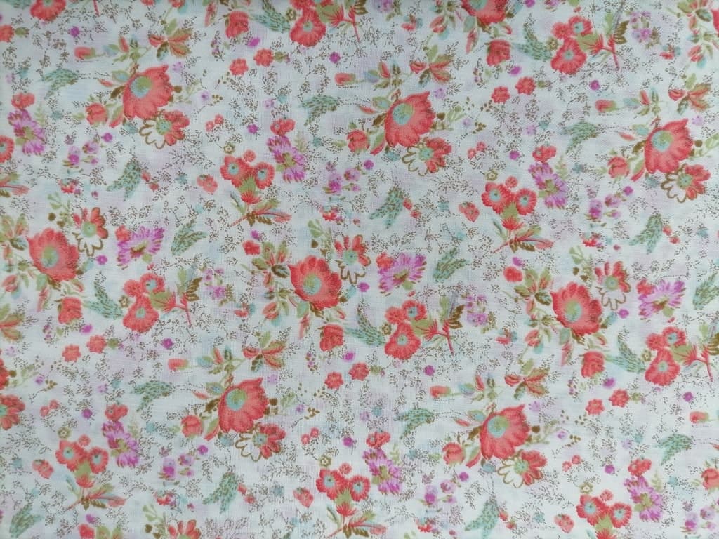پارچه چادر نمازی گلدار نارنجی – بروجرد ( عرض 110 سانتیمتر )