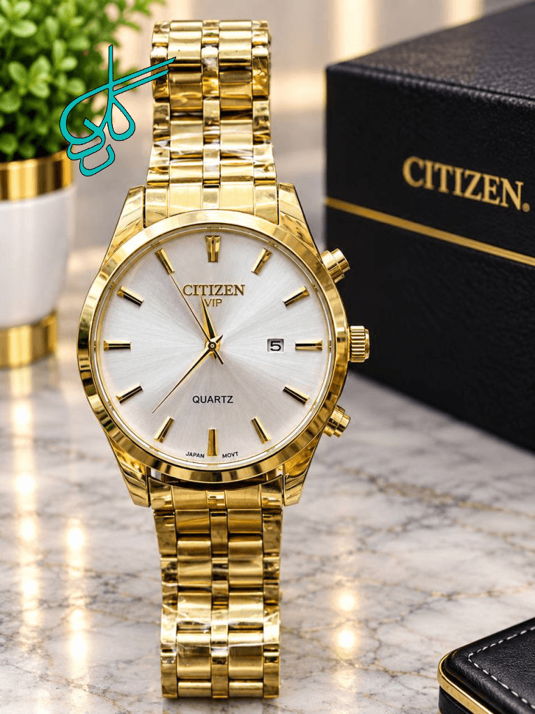 ساعت مردانه سیتیزن کلاسیک تقویم دار رنگ ثابت کیفیت عالی کد 1925652 — تصویر ۴