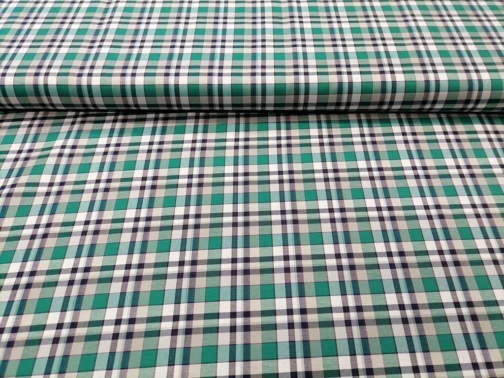 پارچه چهارخانه سبز – مشکی – سفید (ایرانی طرح متوسط عرض 1.5) — تصویر ۲