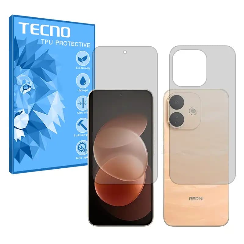 گلس پشت و رو شیائومی ردمی نوت 17 پرو (Redmi Note 17 Pro 5G International) هیدروژلی مات برند تکنو