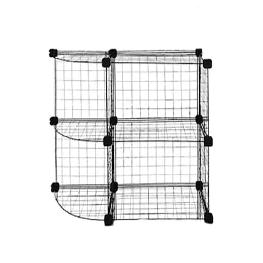 ست قفسه مشبک مدل یک طرف هلالی دو طبقه سایز 32×32 مبلمان اورلین مدل 965736