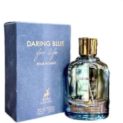 عطر ادکلن دارینگ بلو فور لایف پور هوم الحمبرا (مشابه دولچه گابانا لایت بلو فور اور) | DARING BLUE FOR LIFE POUR HOMME BY ALHAMBRA
