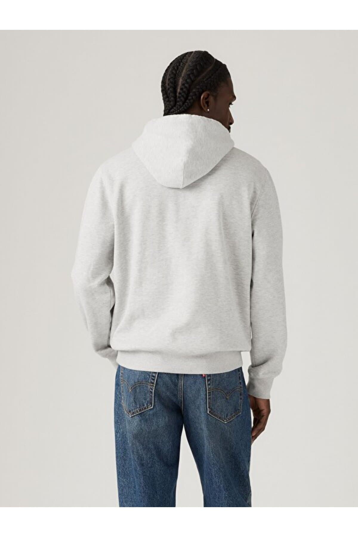 سویشرت لیوایز مردانه پاموک آبی طرح دار Regular/رگولار بیسیک Daily/روزانه | Levi’s 3842401540 PK — تصویر ۲