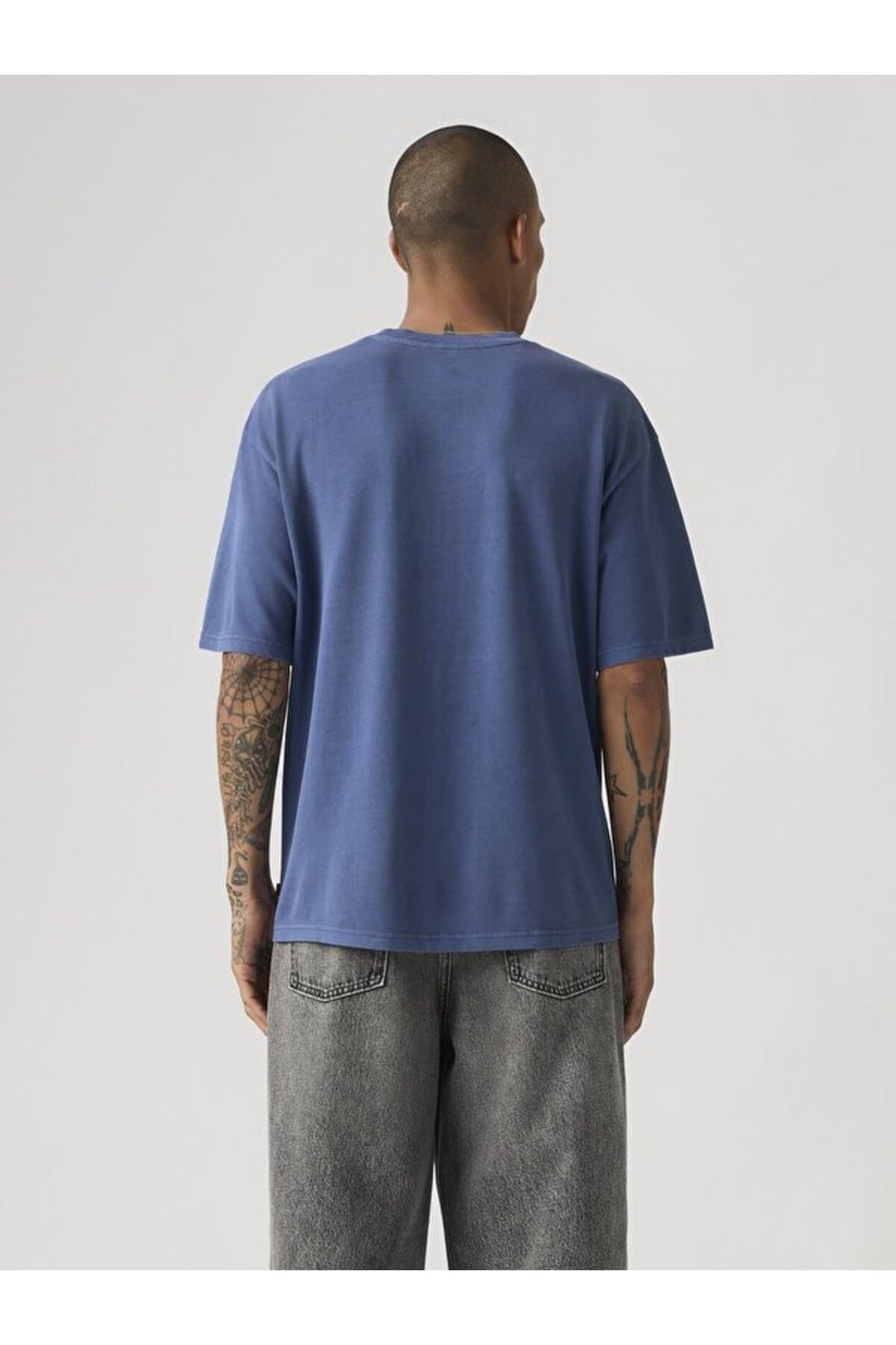 تی شرت لیوایز مردانه پاموک آبی راسته Regular/رگولار بیسیک | Levi’s 0049F00270 PK — تصویر ۳