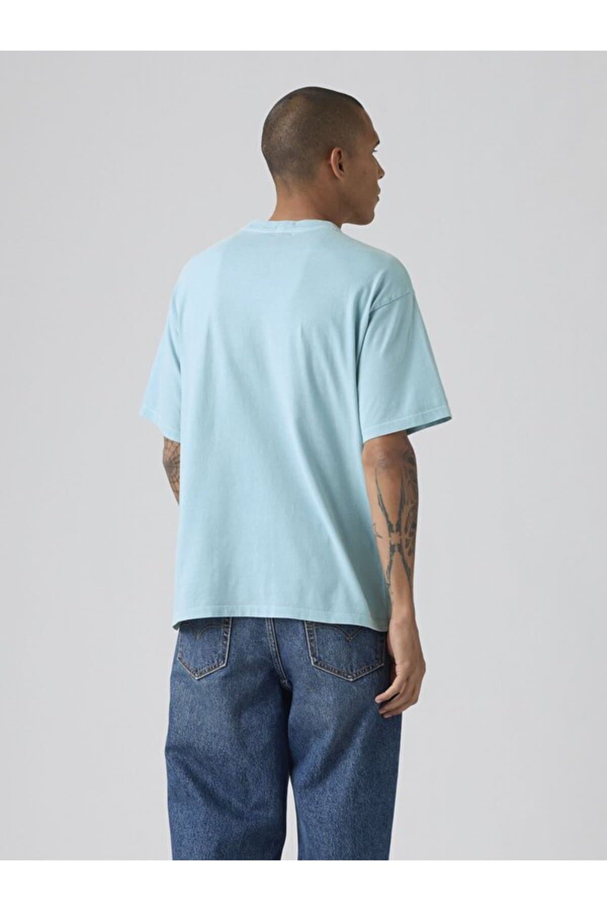 تی شرت لیوایز مردانه پاموک آبی طرح دار Regular/رگولار | Levi’s 8737304050 PK — تصویر ۳