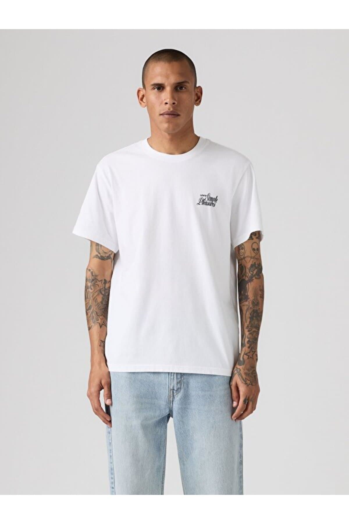 تی شرت لیوایز مردانه آبی راسته Regular/رگولار Relaxed/ریلکس | Levi’s 1614326170 PK — تصویر ۲