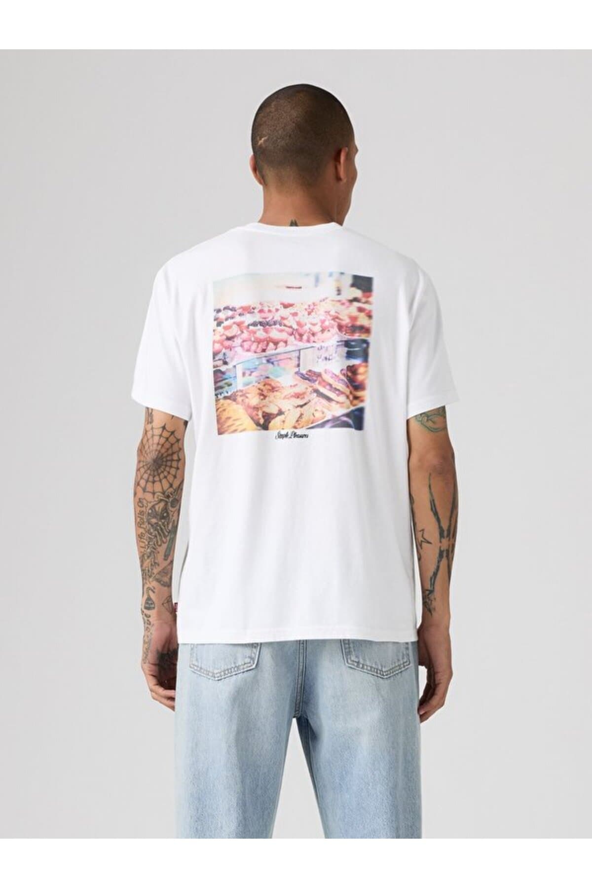 تی شرت لیوایز مردانه آبی راسته Regular/رگولار Relaxed/ریلکس | Levi’s 1614326170 PK — تصویر ۴