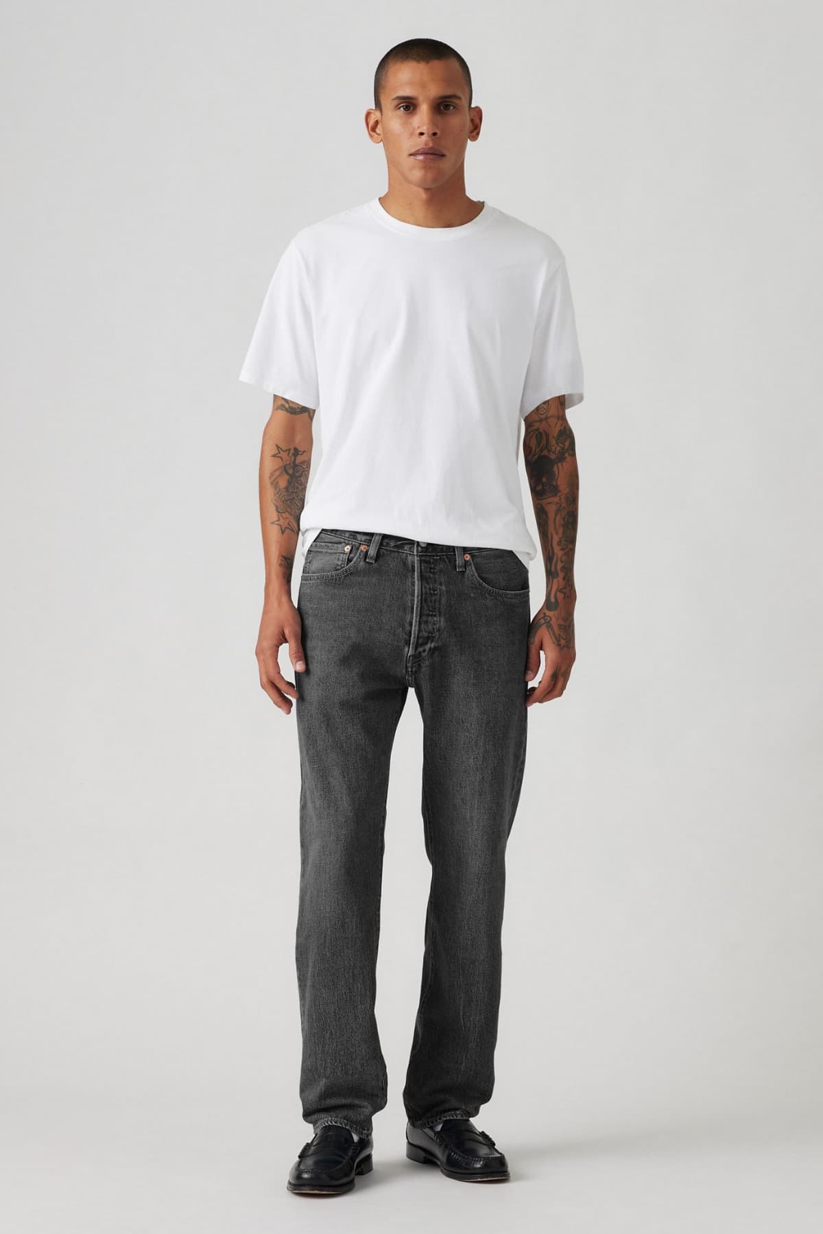 شلوار جین لیوایز مردانه 100% پنبه خاکستری راسته فاق نرمال کژوال/روزمره | Levi’s A7735-0042 TR