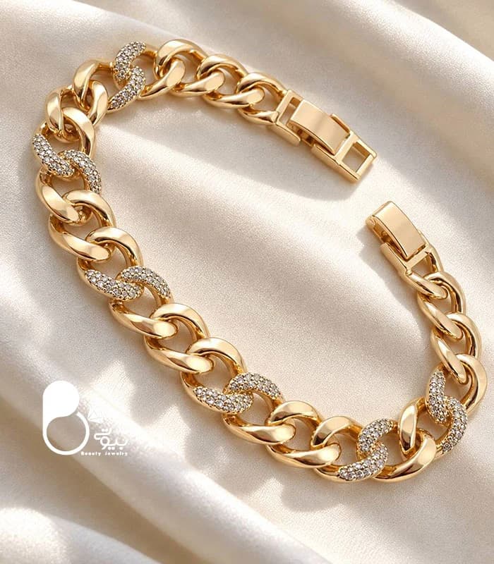 دستبند زنانه کارتیر ژوپینگ نگین دار