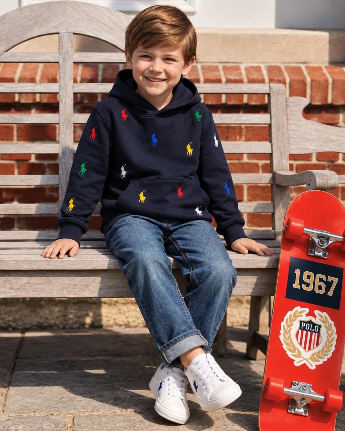 هودی سرمه ای بچگانه POLO RALPH LAUREN