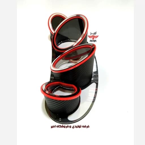 قاب کیلومتر نورانی پژو 206 (کربن شده ، شیشه رو و مونتاژ پیچ)