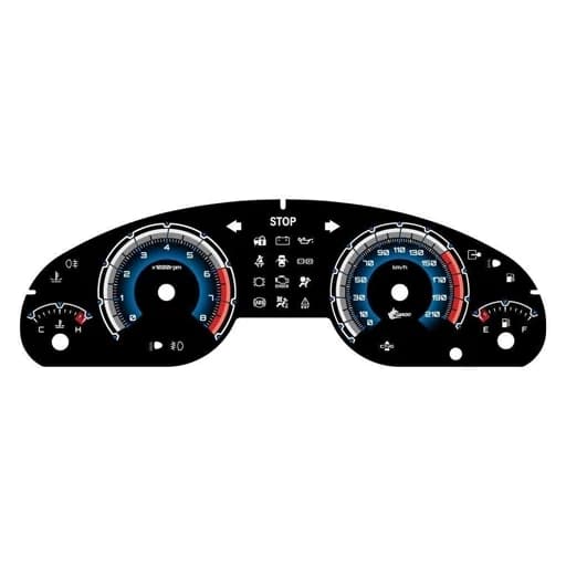 صفحه کیلومتر پژو وسط دیجیتال(مدل90تا 93) طرح آبی