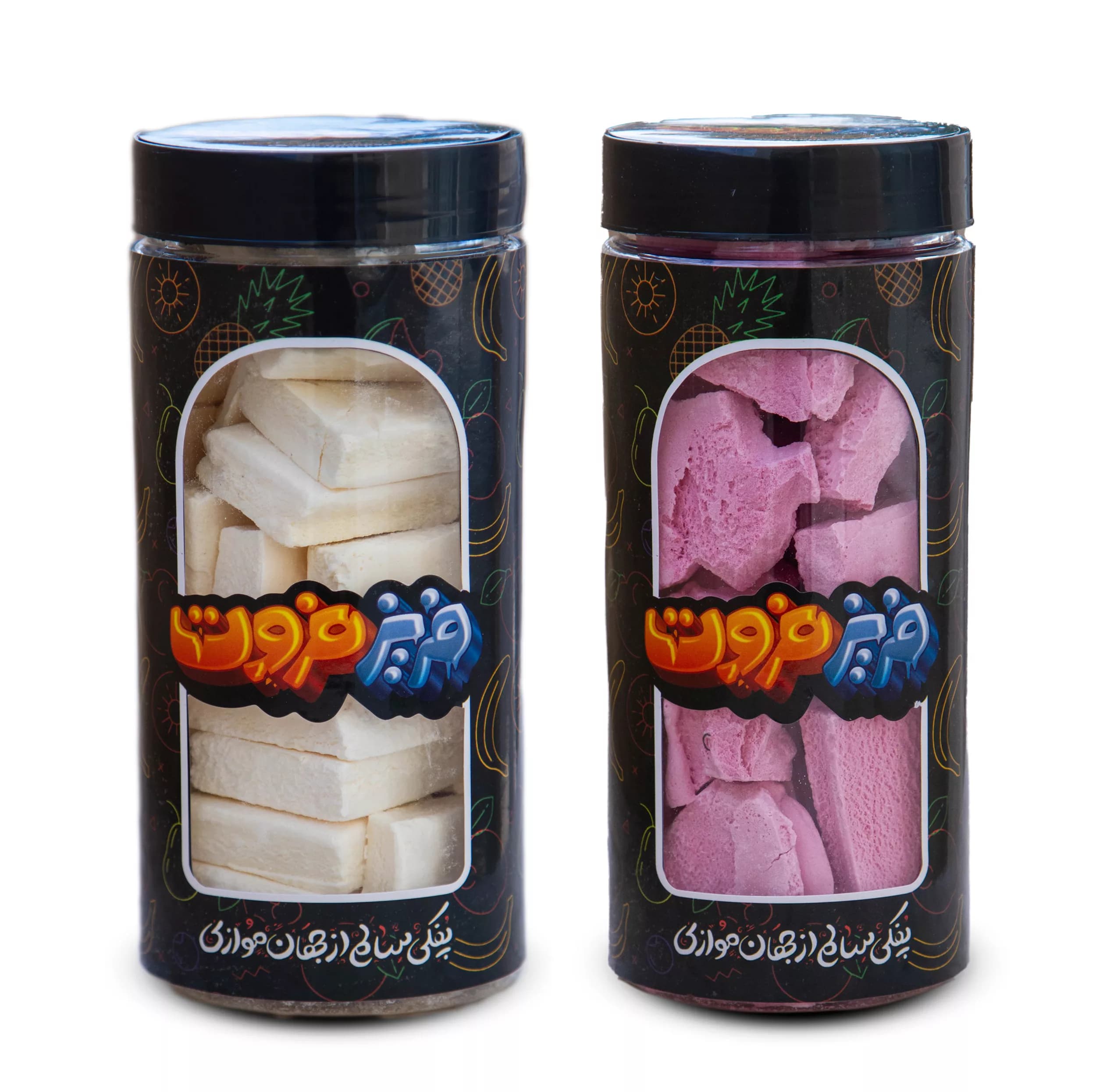 بستنی خشک توت فرنگی و کره گردو پفکی فریزفروت – 320 گرم بسته 2 عددی