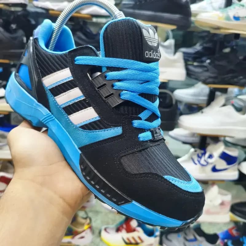 کتونی ادیداس ZX 8000 آبی مشکی مردانه — تصویر ۸
