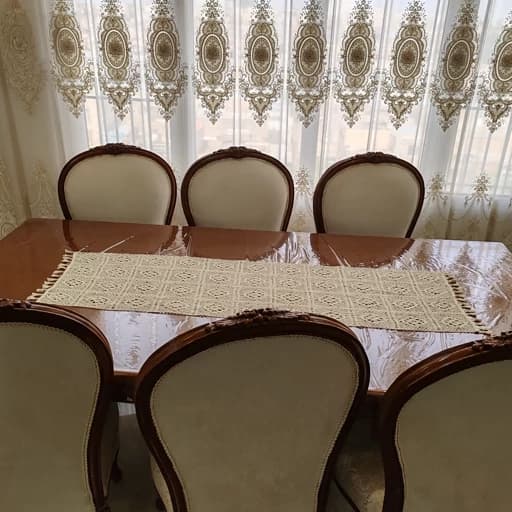 رانر غذاخوری شش نفره قلاب بافی نخی ریشه دار جدید — تصویر ۸