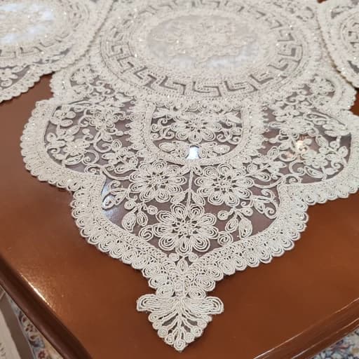 رانر تک دانتل مخمل 40*90 ترک طرح ورساچه