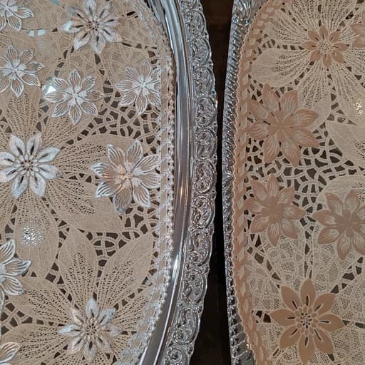 زیربشقابی توسینی رومیزی بیضی پلاستیک تایوانی 35*45 سانت — تصویر ۶