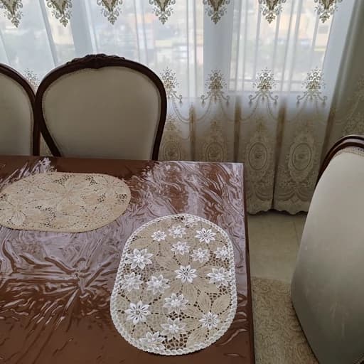 زیربشقابی توسینی رومیزی بیضی پلاستیک تایوانی 35*45 سانت — تصویر ۸