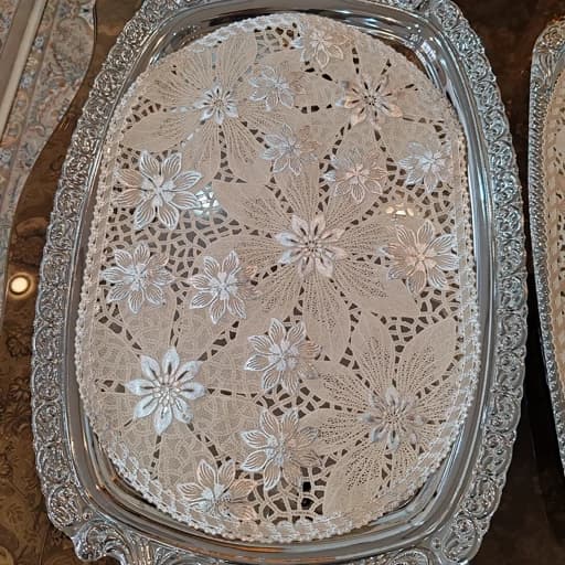 زیربشقابی توسینی رومیزی بیضی پلاستیک تایوانی 35*45 سانت — تصویر ۴