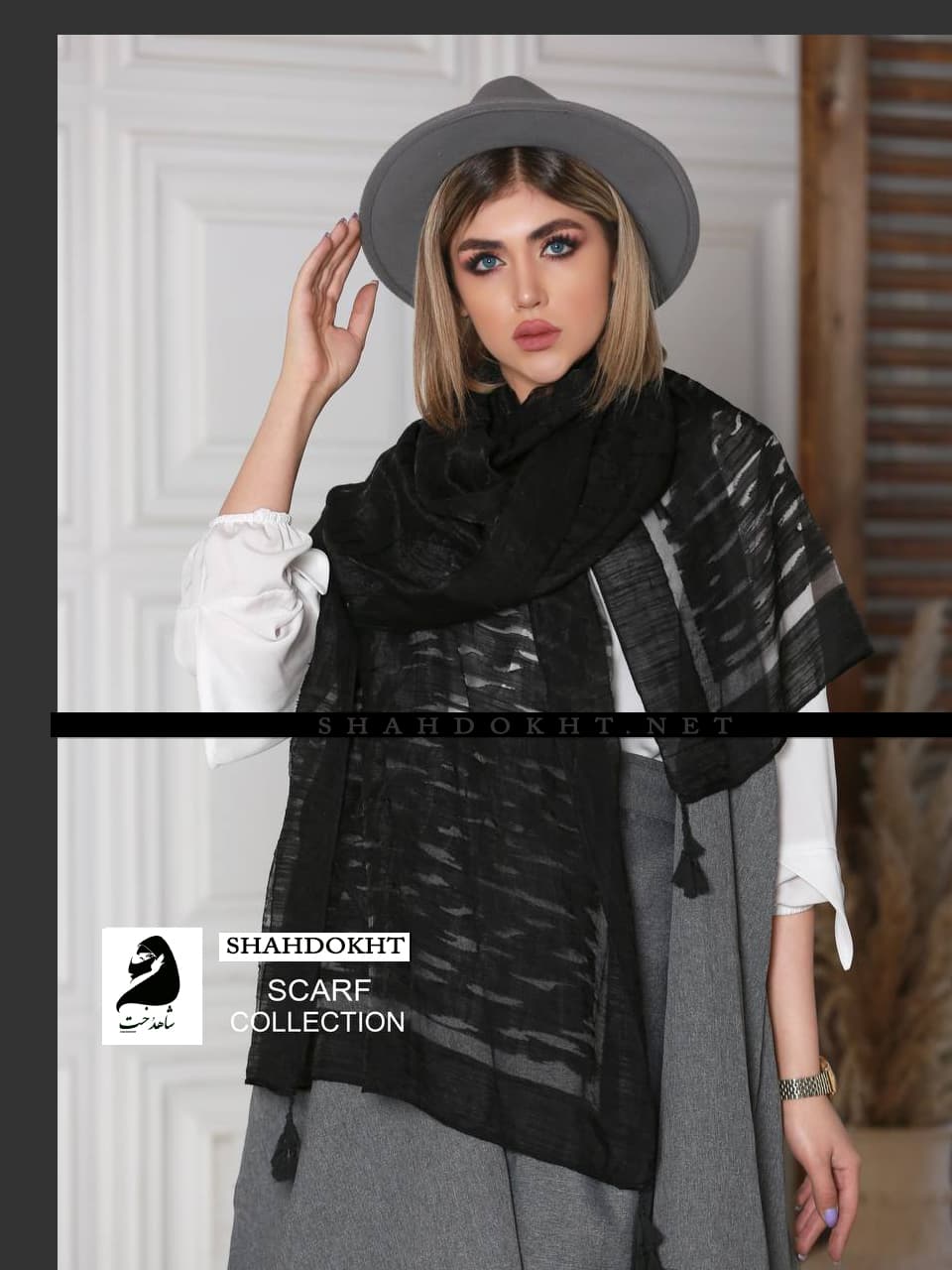 شال مجلسی ابریشم ارگانزا طرح زاپ لاکچری SH-ZUPSHWL — تصویر ۲