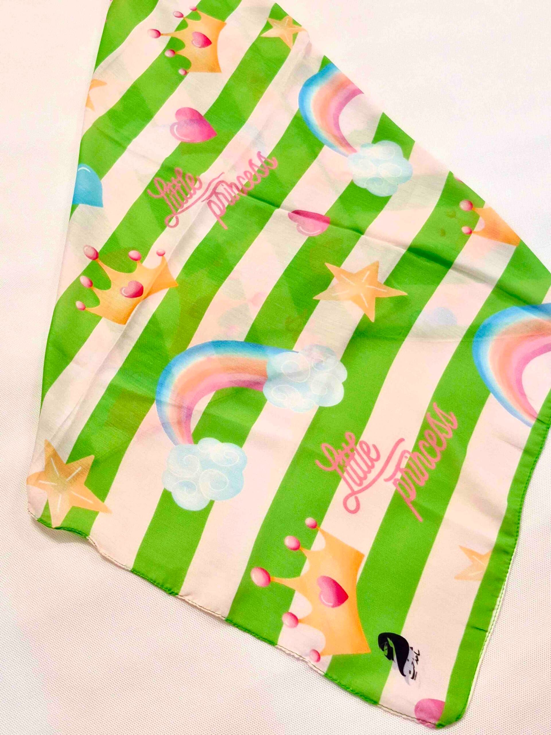 روسری دخترانه رنگین کمان فانتزی شاهدخت kids-scarf4 — تصویر ۵