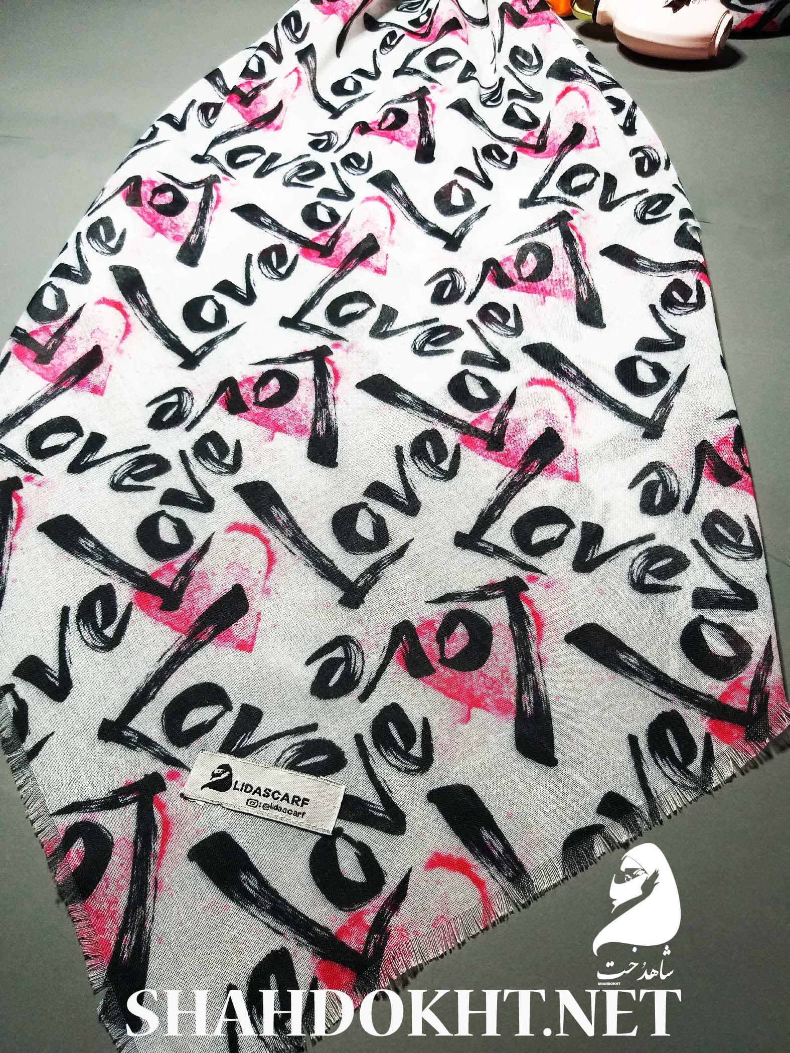 روسری نخی اسپرت ژیوار طرح عشق SH10 – love — تصویر ۳