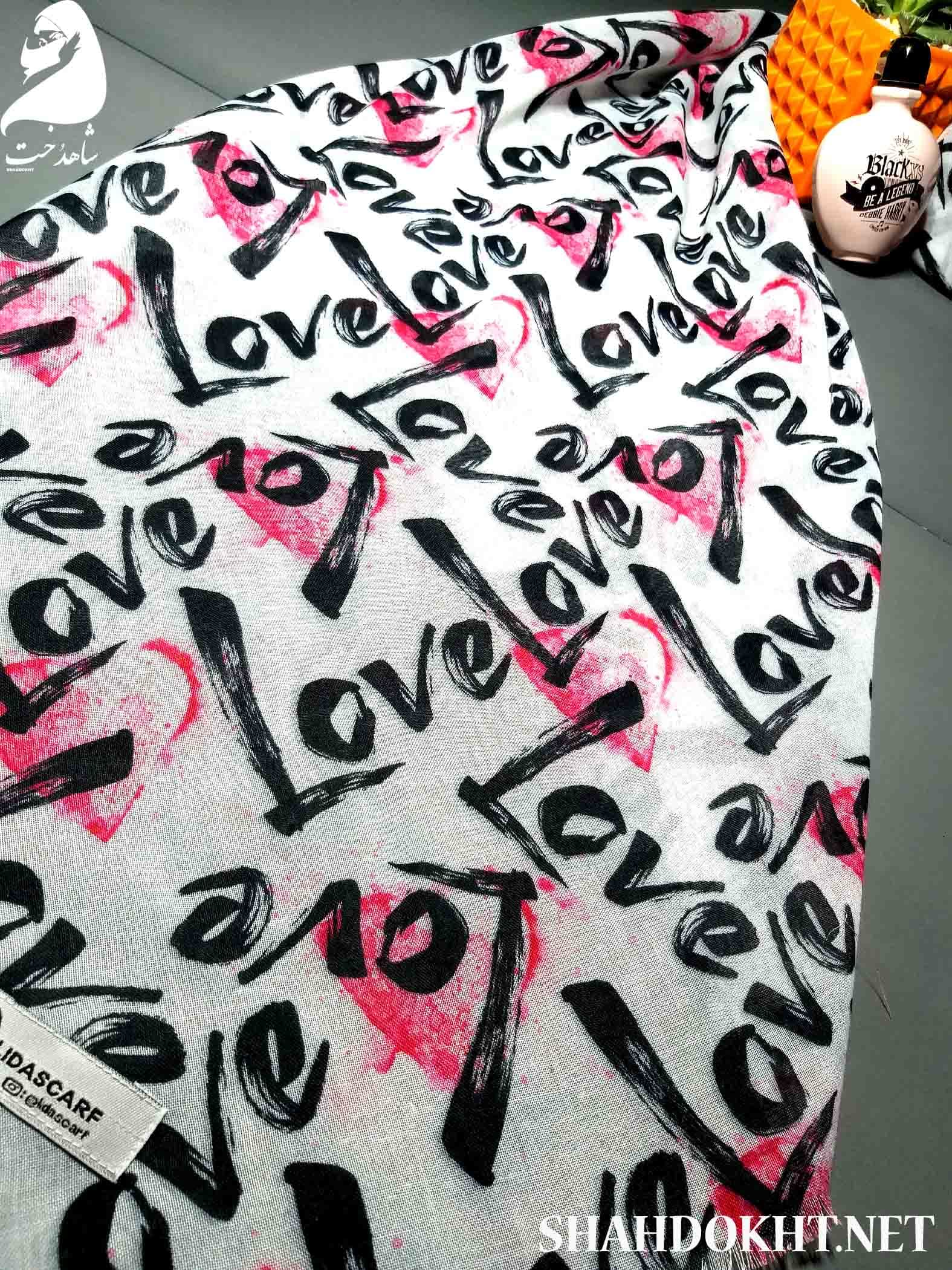 روسری نخی اسپرت ژیوار طرح عشق SH10 – love — تصویر ۵