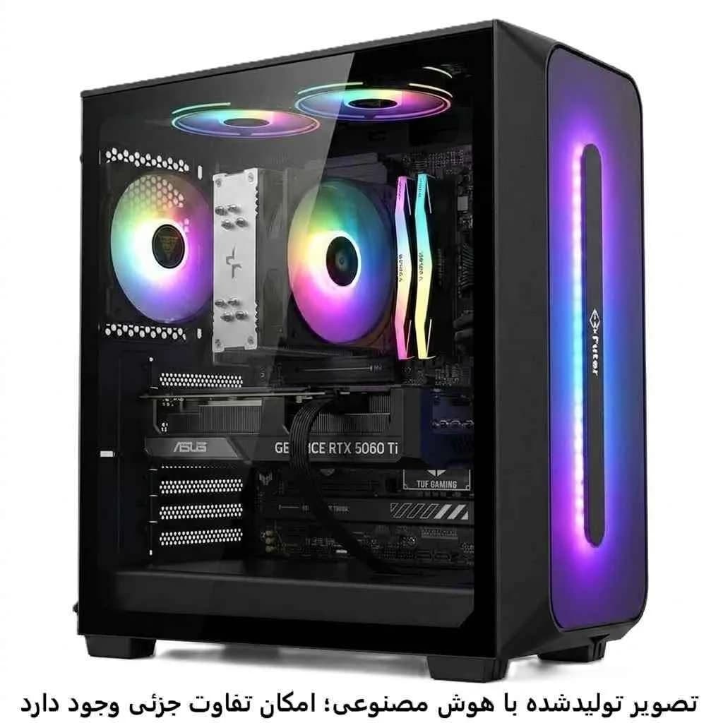 کیس اسمبل شده گیمینگ میان رده RYZEN 5 7500F-B850PLUS -DDR5 32GB-SSD 1TB-RTX 5060 8GB کد 1-G050