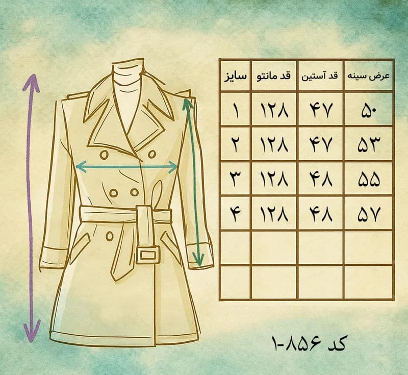 پالتو زنانه مدل 5402-856-1 رنگ بنفش تیره — تصویر ۵