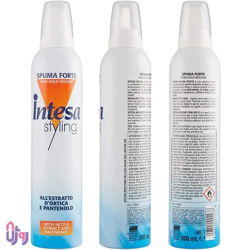 اسپری مو اینتسا Intesa مدل موس حالت‌دهنده مو Spuma Forte با قدرت نگهدارندگی قوی حجم 300 میلی‌لیتر — تصویر ۶