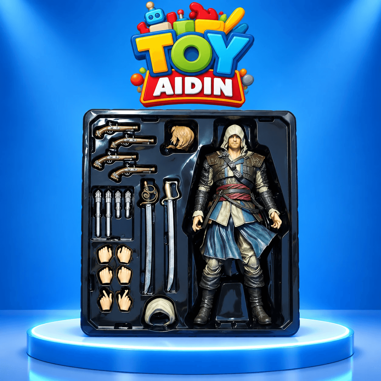 اکشن فیگور اساسینز کرید IV برند play arts kay ارتفاع 25 سانتی متر